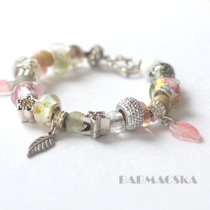 Vintage szerelem - Világos színekben pompázó Pandora stílusú charm karkötő - ékszer - karkötő - charm karkötő - Meska.hu Vintage szerelem - Világos színekben pompázó Pandora stílusú charm karkötő - ékszer - karkötő - charm karkötő - Meska.hu