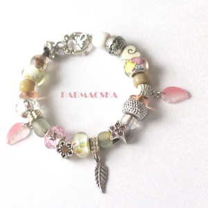 Vintage szerelem - Világos színekben pompázó Pandora stílusú charm karkötő - ékszer - karkötő - charm karkötő - Meska.hu Vintage szerelem - Világos színekben pompázó Pandora stílusú charm karkötő - ékszer - karkötő - charm karkötő - Meska.hu