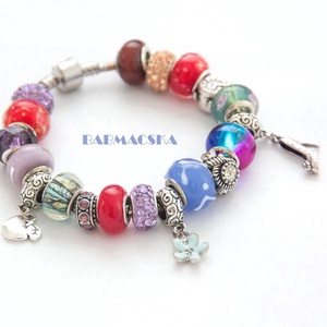 Mesebeli színek - Vidám színpompás Pandora stílusú charm karkötő - ékszer - karkötő - charm karkötő - Meska.hu Mesebeli színek - Vidám színpompás Pandora stílusú charm karkötő - ékszer - karkötő - charm karkötő - Meska.hu