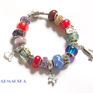 Mesebeli színek - Vidám színpompás Pandora stílusú charm karkötő - ékszer - karkötő - charm karkötő - Meska.hu Mesebeli színek - Vidám színpompás Pandora stílusú charm karkötő - ékszer - karkötő - charm karkötő - Meska.hu