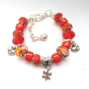 Piros - narancs szerelem Pandora stílusú charm karkötő Valentin napra - szív, szivecskés, love puzzle - ékszer - karkötő - charm karkötő - Meska.hu Piros - narancs szerelem Pandora stílusú charm karkötő Valentin napra - szív, szivecskés, love puzzle - ékszer - karkötő - charm karkötő - Meska.hu
