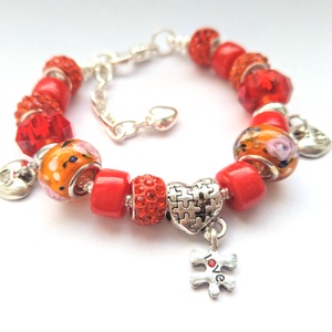 Piros - narancs szerelem Pandora stílusú charm karkötő Valentin napra - szív, szivecskés, love puzzle - ékszer - karkötő - charm karkötő - Meska.hu Piros - narancs szerelem Pandora stílusú charm karkötő Valentin napra - szív, szivecskés, love puzzle - ékszer - karkötő - charm karkötő - Meska.hu