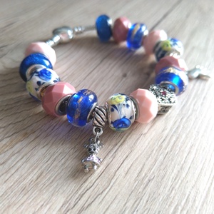 Örömteli babavárás - Pandora stílusú charm karkötő, Ékszer, Karkötő, Charm karkötő, Gyöngyfűzés, gyöngyhímzés, MESKA
