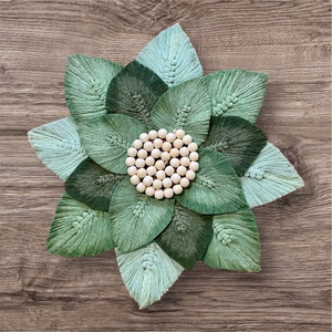 Makramé virág fali dekoráció, természetes anyagokból, föld színekben. Modern makramé fali dísz nappaliba, hálószobába   - otthon & életmód - dekoráció - fali és függő dekoráció - falra akasztható dekor - Meska.hu