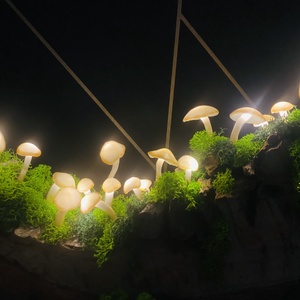 Fairy forest természet ihlette dekoráció, hangulatfény világító gombákkal - gomba lámpa - otthon & életmód - dekoráció - asztal és polc dekoráció - asztaldísz - Meska.hu