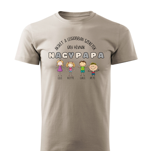 Személyre szabott egyedi póló NAGYPAPA feliratos póló   Egyedi ajándék apának, papának - Apák napi ajándék  - Meska.hu