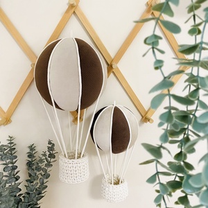 Hőlégballon szett babaszoba dekoráció - barna-bézs színű nagy-közepes hőlégballon szett - baba - mama - babaszoba dekoráció - Meska.hu