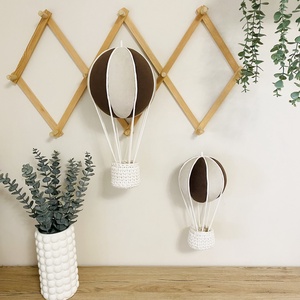 Hőlégballon szett babaszoba dekoráció - barna-bézs színű nagy-közepes hőlégballon szett - baba - mama - babaszoba dekoráció - Meska.hu