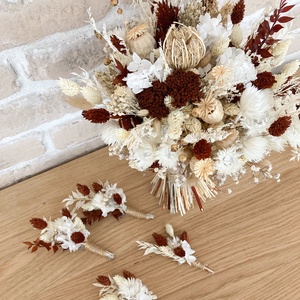 Szárazvirág menyasszonyi csokor BRIDAL RUST  - Meska.hu