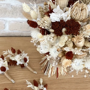 Szárazvirág menyasszonyi csokor �BRIDAL RUST�  - esküvő - menyasszonyi- és dobócsokor - Meska.hu