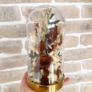 Szülőköszöntő, ballagási ajándék szárazvirágos búra TERRA - Meska.hu