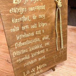 Kötélceremónia tábla Harry Potter idézettel - Meska.hu