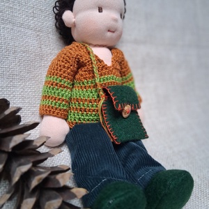 Waldorf jellegű baba, fiúbaba,  természetesjáték, rongybaba, puhababa - játék & sport - baba & babaház - öltöztethető baba - Meska.hu