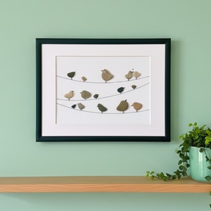 Madárka 15 KavicsMese kép fekete keretben, Otthon & Életmód, Dekoráció, Fali és függő dekoráció, Falra akasztható dekor, Fotó, grafika, rajz, illusztráció, Mindenmás, MESKA