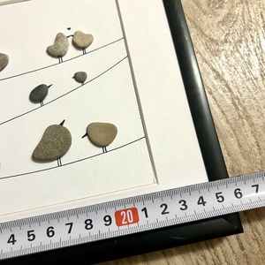 Madárka 15 KavicsMese kép fekete keretben - otthon & életmód - dekoráció - fali és függő dekoráció - falra akasztható dekor - Meska.hu