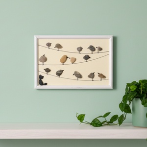 Madárka 17 KavicsMese kép keretben, Otthon & Életmód, Dekoráció, Kép & Falikép, 3d képek, , MESKA