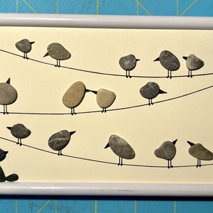 Madárka 17 KavicsMese kép keretben - otthon & életmód - dekoráció - kép & falikép - 3d képek - Meska.hu