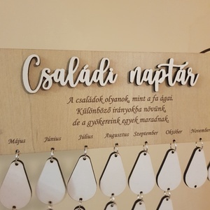 Családi naptár - otthon & életmód - dekoráció - fali és függő dekoráció - falinaptár & öröknaptár - Meska.hu