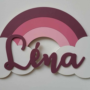 Szivárványos névtábla - otthon & életmód - babaszoba, gyerekszoba - babaszoba, gyerekszoba - Meska.hu