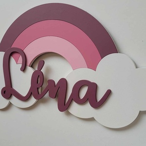 Szivárványos névtábla - Meska.hu