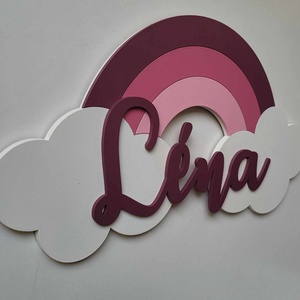 Szivárványos névtábla - otthon & életmód - babaszoba, gyerekszoba - babaszoba, gyerekszoba - Meska.hu