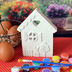 Festhető nyuszis házikó - diy (csináld magad) - egységcsomag - Meska.hu