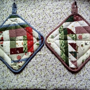 Patchwork edényfogó - otthon & életmód - konyhafelszerelés, tálalás - konyhai textil - edényfogó & edényfedő - Meska.hu