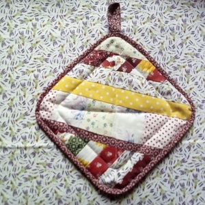 Patchwork edényfogó - Meska.hu