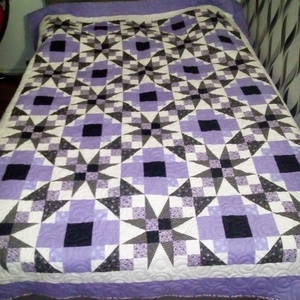 Csillagok ritmusa patchwork ágytakaró - otthon & életmód - lakástextil - ágytakaró - Meska.hu