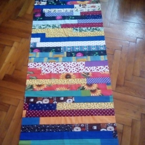 Patchwork futó szőnyeg, házi szőttes stílusban - Meska.hu