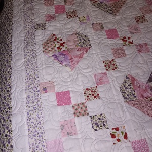 Cross my Heart patchwork takaró - otthon & életmód - lakástextil - felnőtt takaró, pléd - Meska.hu