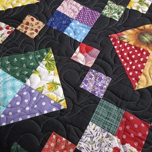 Zafír, rubint, smaragd... Ékszeres doboz patchwork ágytakaró - otthon & életmód - lakástextil - ágytakaró - Meska.hu
