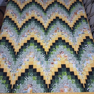 Bargello patchwork takaró, ágytakaró.  - otthon & életmód - lakástextil - ágytakaró - Meska.hu