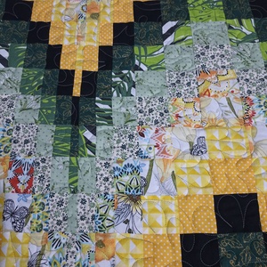 Bargello patchwork takaró, ágytakaró.  - otthon & életmód - lakástextil - ágytakaró - Meska.hu