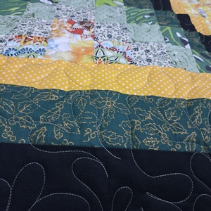 Bargello patchwork takaró, ágytakaró.  - otthon & életmód - lakástextil - ágytakaró - Meska.hu