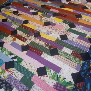 Zero waste patchwork takaró  - otthon & életmód - lakástextil - ágytakaró - Meska.hu