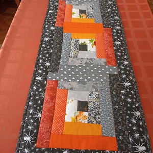 Halloween -i hangulat asztali szett, Otthon & Életmód, Konyhafelszerelés, tálalás, Tálalás, Terítő, Varrás, Patchwork, foltvarrás, MESKA