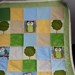 Erdei hangulat 2 babatakaró, Otthon & Életmód, Babaszoba, gyerekszoba, Babatakaró, gyerek pléd, Patchwork, foltvarrás, MESKA