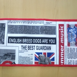 English Newspaper  tolltartó (piros szélű) -  - Meska.hu