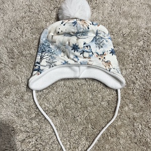 Megkötős sapka, pompommal, Ruha & Divat, Babaruha & Gyerekruha, Babasapka, Varrás, MESKA