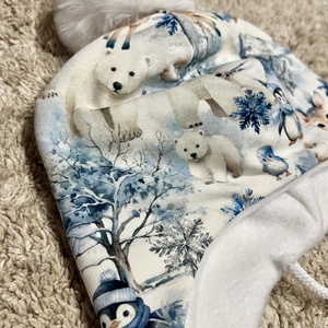 Megkötős sapka, pompommal - ruha & divat - babaruha & gyerekruha - babasapka - Meska.hu