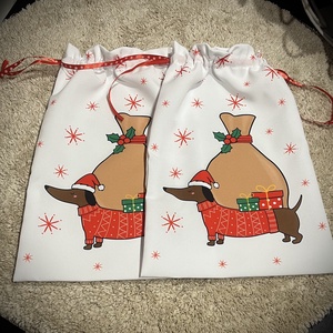 Mikulás zsák - tacsis mintával, Karácsony, Mikulás, Mikulás zsák, Varrás, MESKA