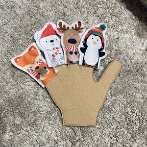 Ujjbáb - karácsonyi állatok - játék & sport - bábok - ujjbáb - Meska.hu