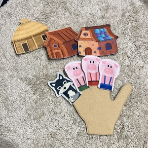 Ujjbáb - három kismalac - játék & sport - bábok - ujjbáb - Meska.hu