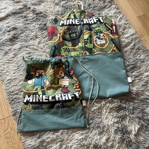 Ovis vállfás zsák és tornazsák - Minecraft mintával - Meska.hu