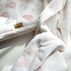 Puha plüss takaró - kiselefánt-rózsaszín - otthon & életmód - babaszoba, gyerekszoba - Meska.hu