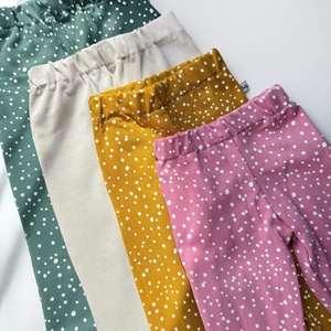 Baba leggings - okker pöttyös  - ruha & divat - babaruha & gyerekruha - nadrág - Meska.hu