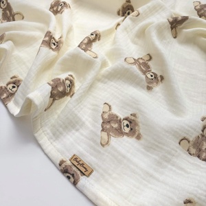Muszlin pelenka - teddy bear - otthon & életmód - babaszoba, gyerekszoba - babatakaró, gyerek pléd - Meska.hu