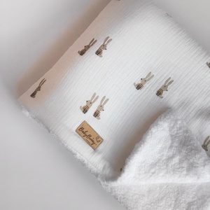 Sherpa baba takaró - bunny, Baba - mama, Baba ágynemű, Babatakaró, gyerek pléd, Varrás, MESKA