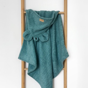 Macis baba törölköző (frottír) - türkiz, Baba - mama, Pelenkázó, babafürdető kellékek, Baba törölköző, Varrás, MESKA